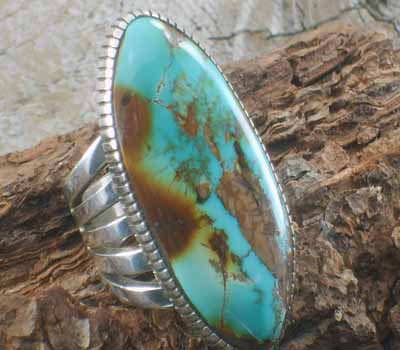 Turquoise Jewelry Pilot Mountain Turquoise Ring - sz 11 3/4